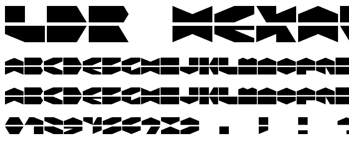 LDR HEXATRON Regular font